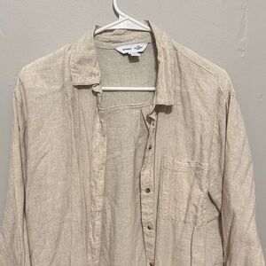 Old Navy Beige Button Down Shirt